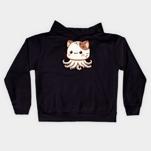 big head octopuss cat Kids Hoodie